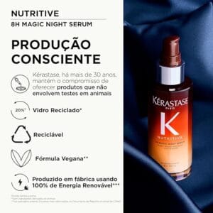 kérastase nutritive sérum capilar noturno 8h magic night para cabelos secos com nutrição profunda