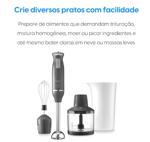 mixer power inox 3 em 1 600w elgin mixer power inox 3 em 1 600w elgin