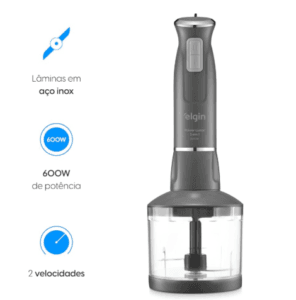 mixer power inox 3 em 1 600w elgin