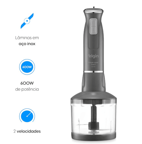 mixer power inox 3 em 1 600w elgin mixer power inox 3 em 1 600w elgin