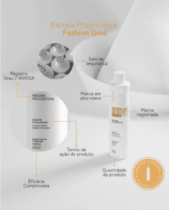 escova progressiva fashion gold